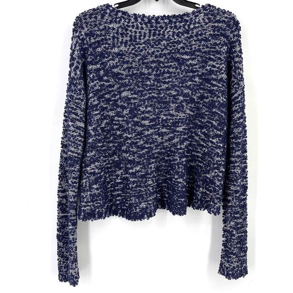 Modcloth Cropped Marled Blue Sweater Womens Size Small - Picture 2 of 4